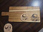 Last Name Personalized Charcuterie Wood Board/Acacia Wooden Custom Serving Tray/Classic Elegant Monogram Rectangle Square/Closing Gift Bosna