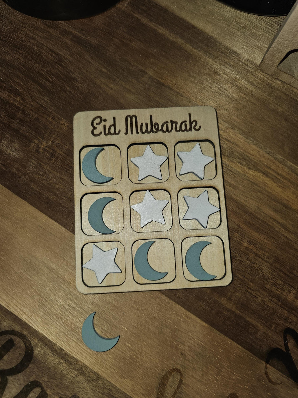 Ramadan Mubarak Tic Tac Toe | Kids Games Party Favors | Moon Star Islamic Board Game Night | Eid Mubarak Favor Gift Bag Basket
