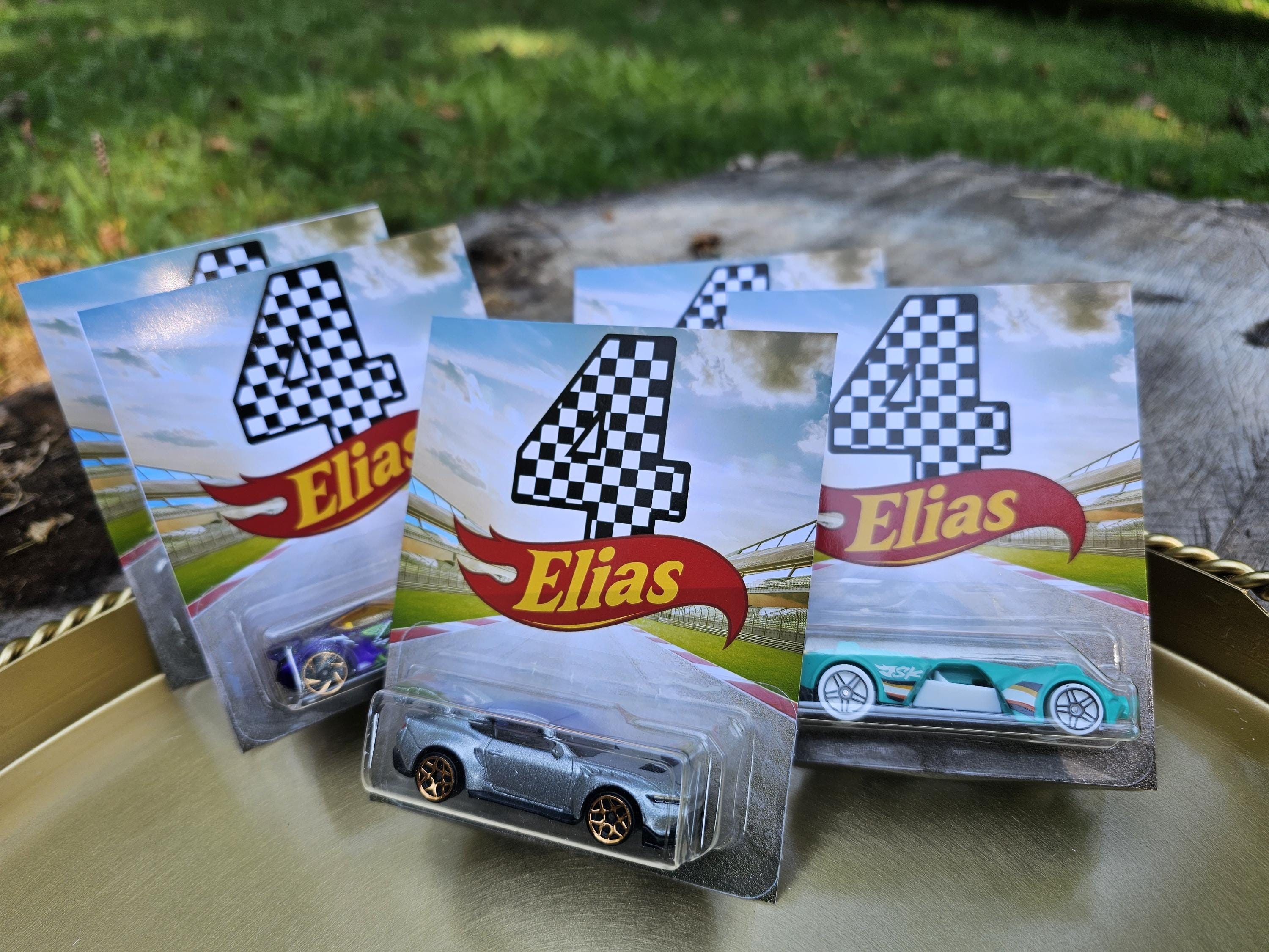 Car Party Favors | Personalized Cars Themed Gift for Guests | Custom Racing Birthday Item Boy Girl Gable Box