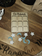 Ramadan Mubarak Tic Tac Toe | Kids Games Party Favors | Moon Star Islamic Board Game Night | Eid Mubarak Favor Gift Bag Basket
