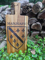Bosnia BIH Personalized Charcuterie Wood Board/Acacia Wood Custom Serving Tray/Classic Elegant Monogram Rectangle Square/Closing Gift Bosna