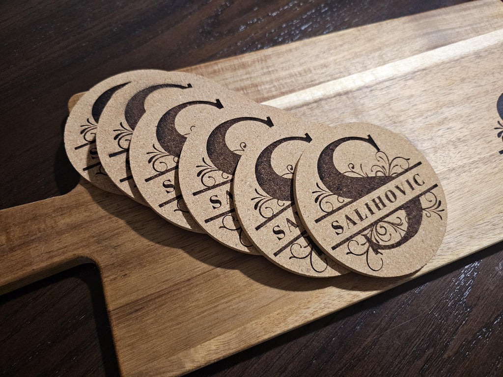 Last Name Personalized Charcuterie Wood Board/Acacia Wooden Custom Serving Tray/Classic Elegant Monogram Rectangle Square/Closing Gift Bosna