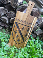 Bosnia BIH Personalized Charcuterie Wood Board/Acacia Wood Custom Serving Tray/Classic Elegant Monogram Rectangle Square/Closing Gift Bosna