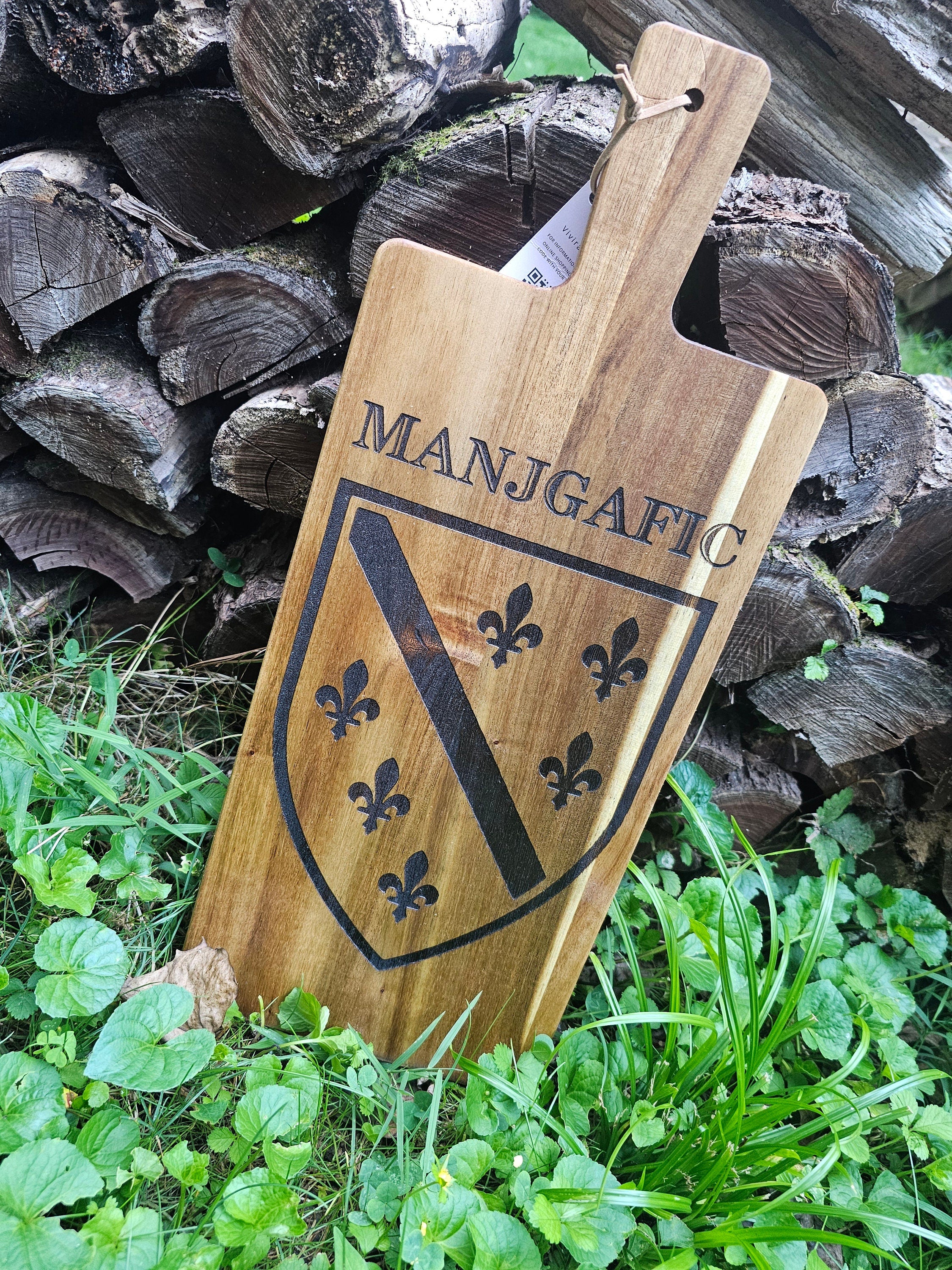Bosnia BIH Personalized Charcuterie Wood Board/Acacia Wood Custom Serving Tray/Classic Elegant Monogram Rectangle Square/Closing Gift Bosna