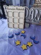 Ramadan Mubarak Tic Tac Toe | Kids Games Party Favors | Moon Star Islamic Board Game Night | Eid Mubarak Favor Gift Bag Basket