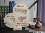 Dua for Parents | Dova za Roditelji Oznaka | Table Shelf Sign Decor | Wood Engraved Heart Mama Babo Gift Poklon