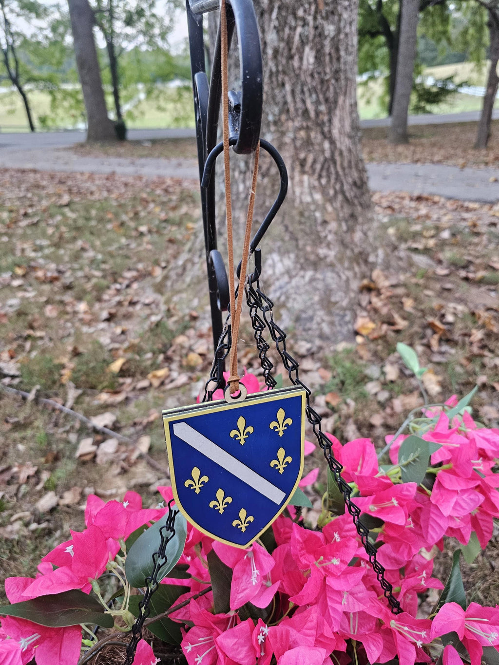 Bosanski Grb Car Hanger | Shield BIH Bosnia Balkan | Bosna Car Hanger Decal Accessories | Wall Decor Shield Wood | Flag Ljiljan Fleur de Lis
