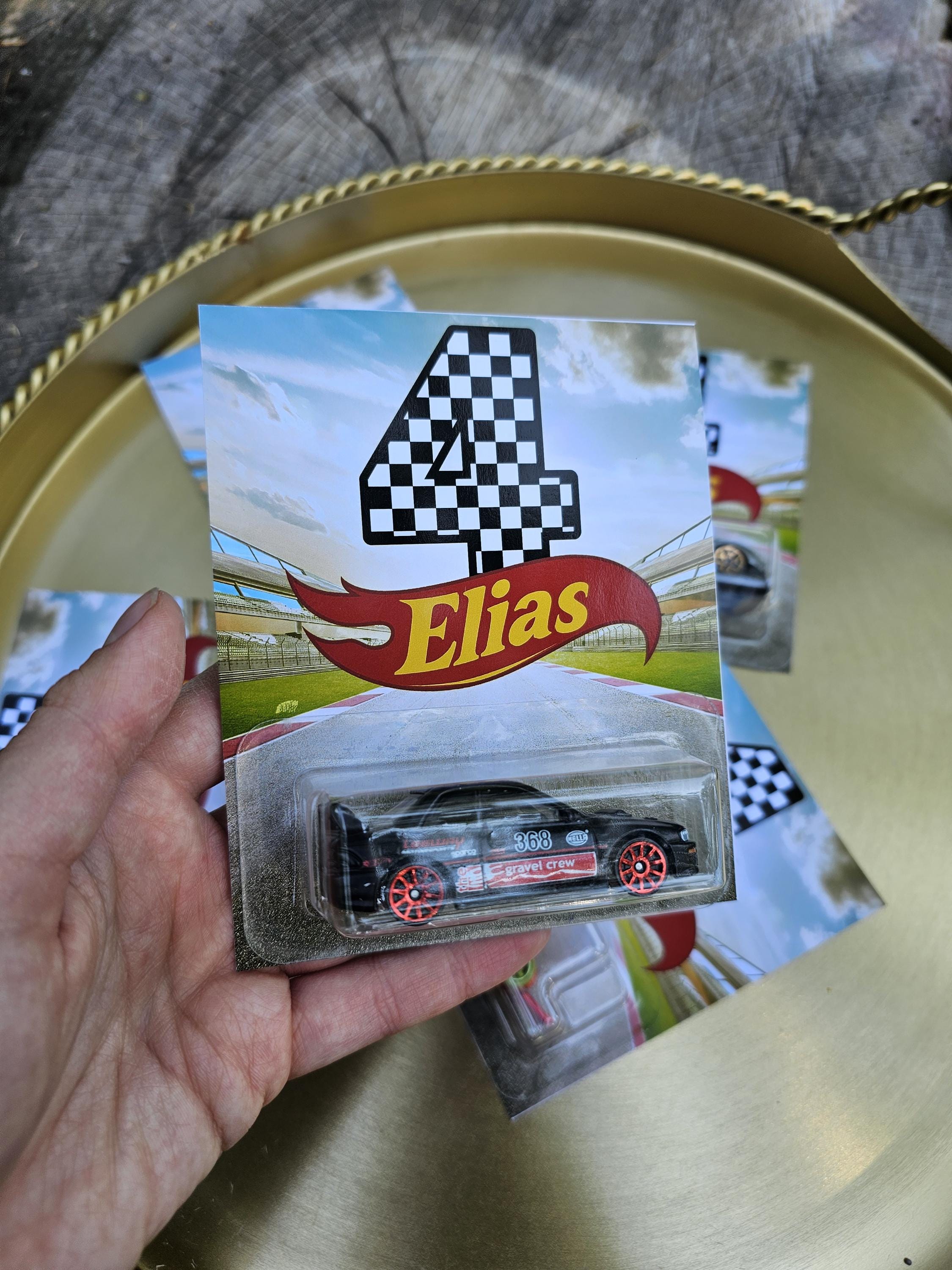 Car Party Favors | Personalized Cars Themed Gift for Guests | Custom Racing Birthday Item Boy Girl Gable Box
