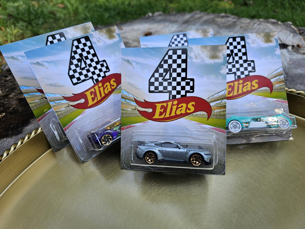 Car Party Favors | Personalized Cars Themed Gift for Guests | Custom Racing Birthday Item Boy Girl Gable Box