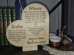 Dua for Parents | Dova za Roditelji Oznaka | Table Shelf Sign Decor | Wood Engraved Heart Mama Babo Gift Poklon
