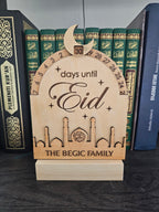 Wooden Rotating Eid Countdown