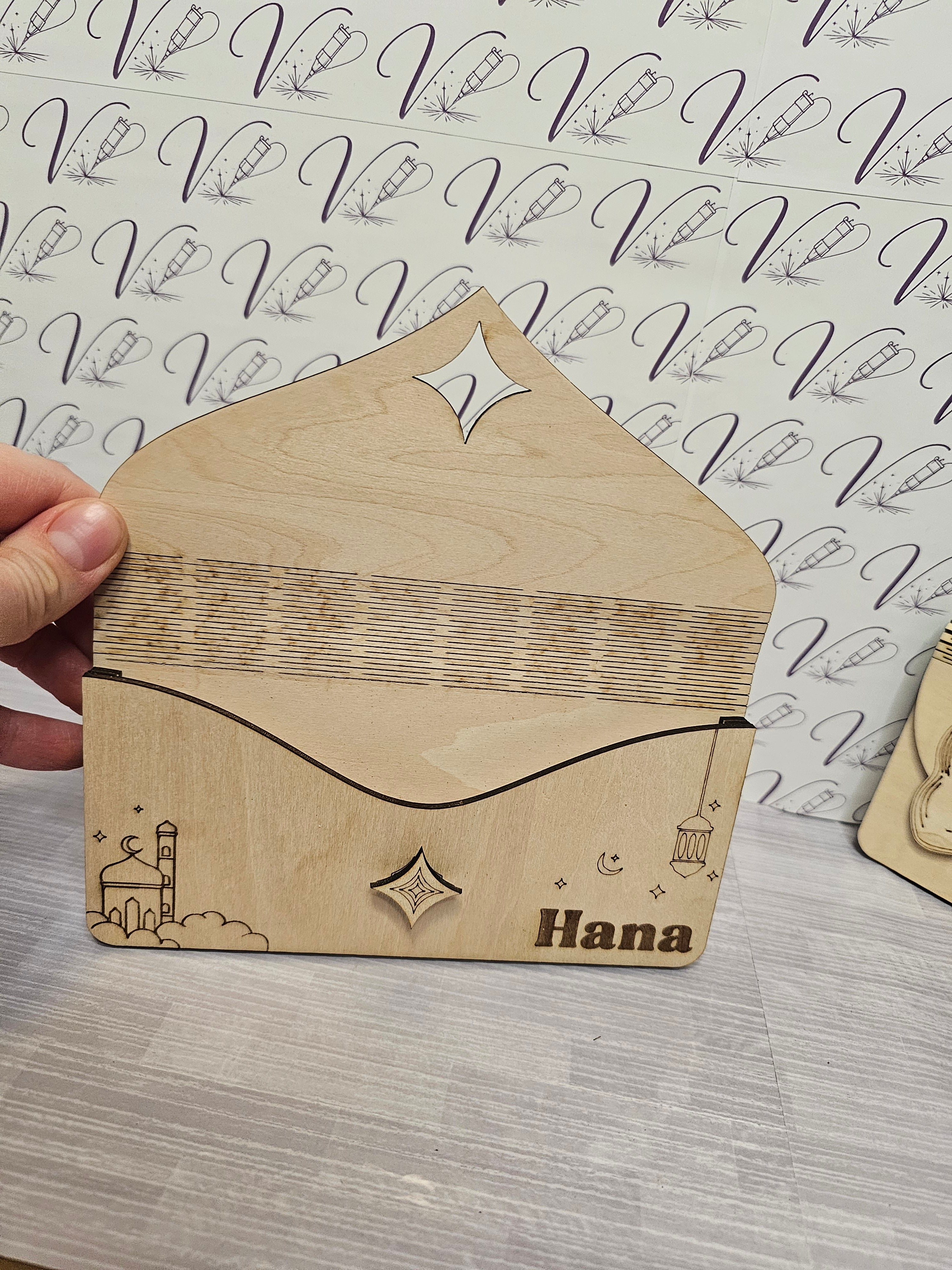 Wooden Bajram Banka Envelope Money Holder