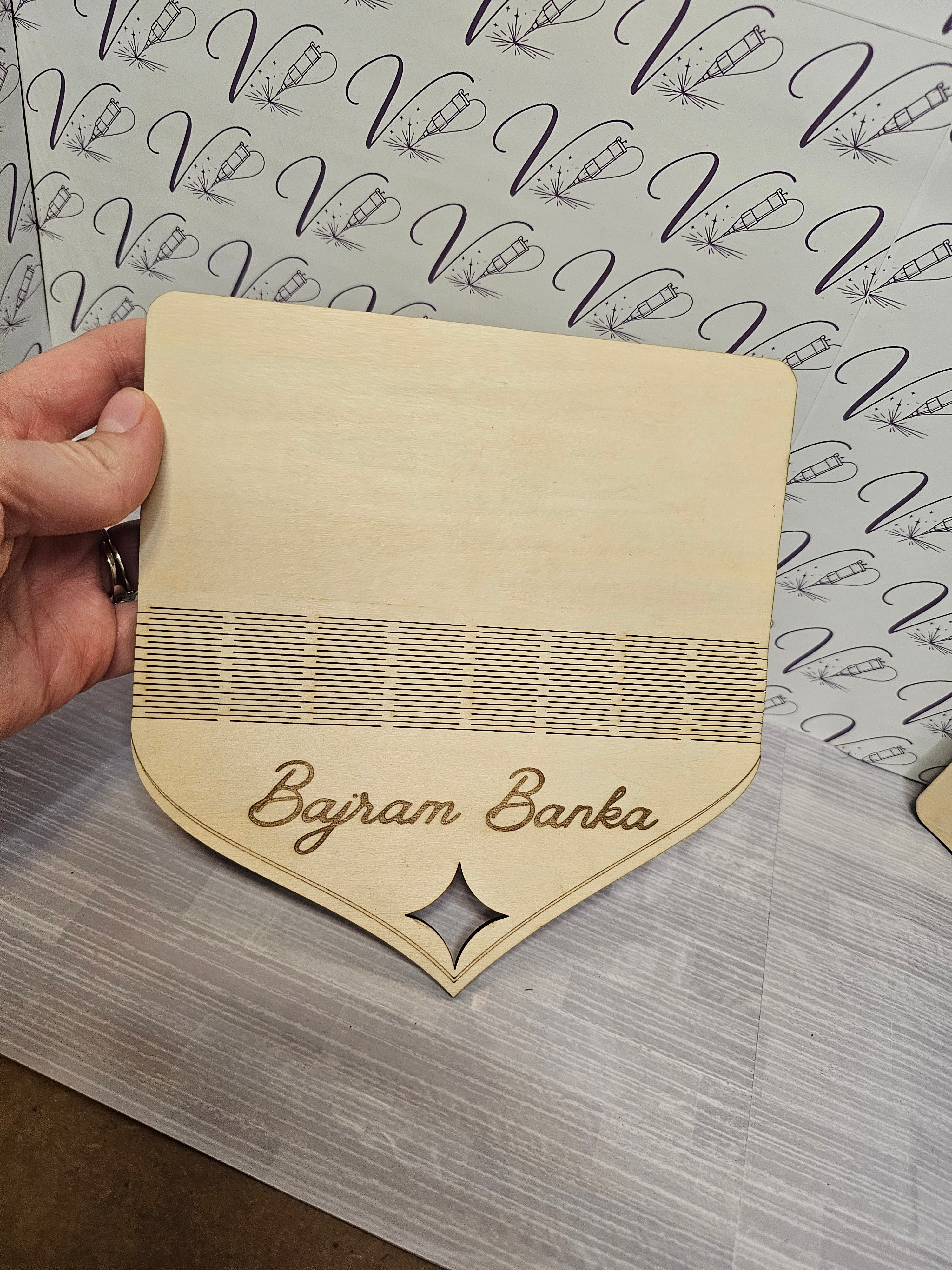 Wooden Bajram Banka Envelope Money Holder