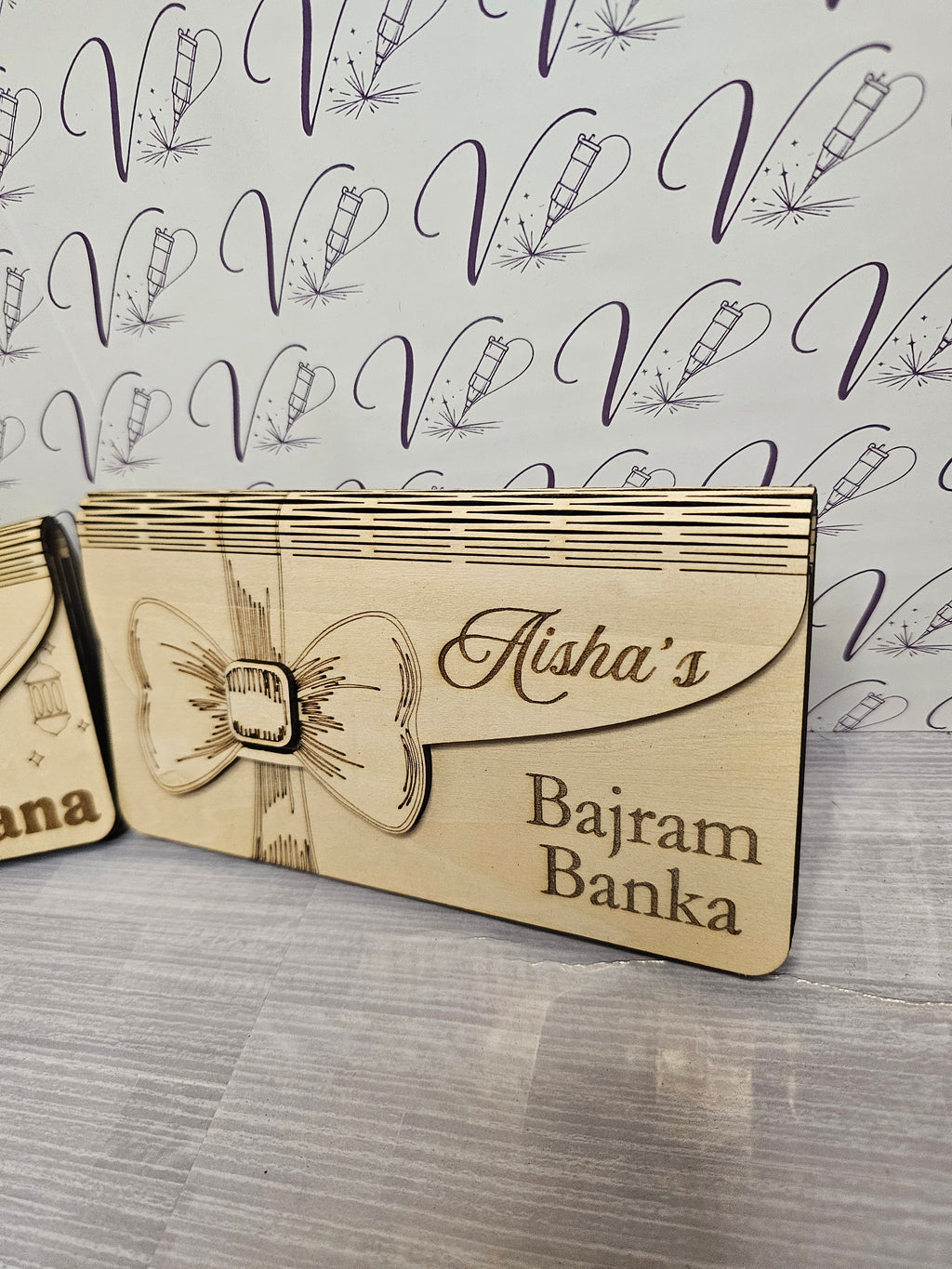 Wooden Bajram Banka Envelope Money Holder