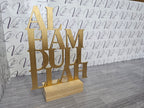 Wood “Alhamdulillah” Tabletop Sign – Islamic Home Décor