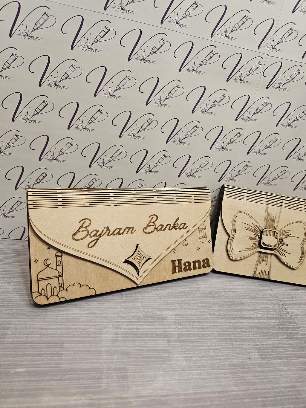 Wooden Bajram Banka Envelope Money Holder