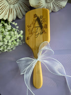 Floral Butterfly Engraved Hair Brush