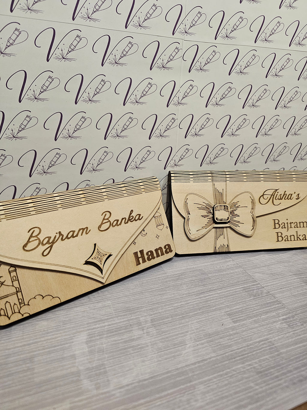 Wooden Bajram Banka Envelope Money Holder