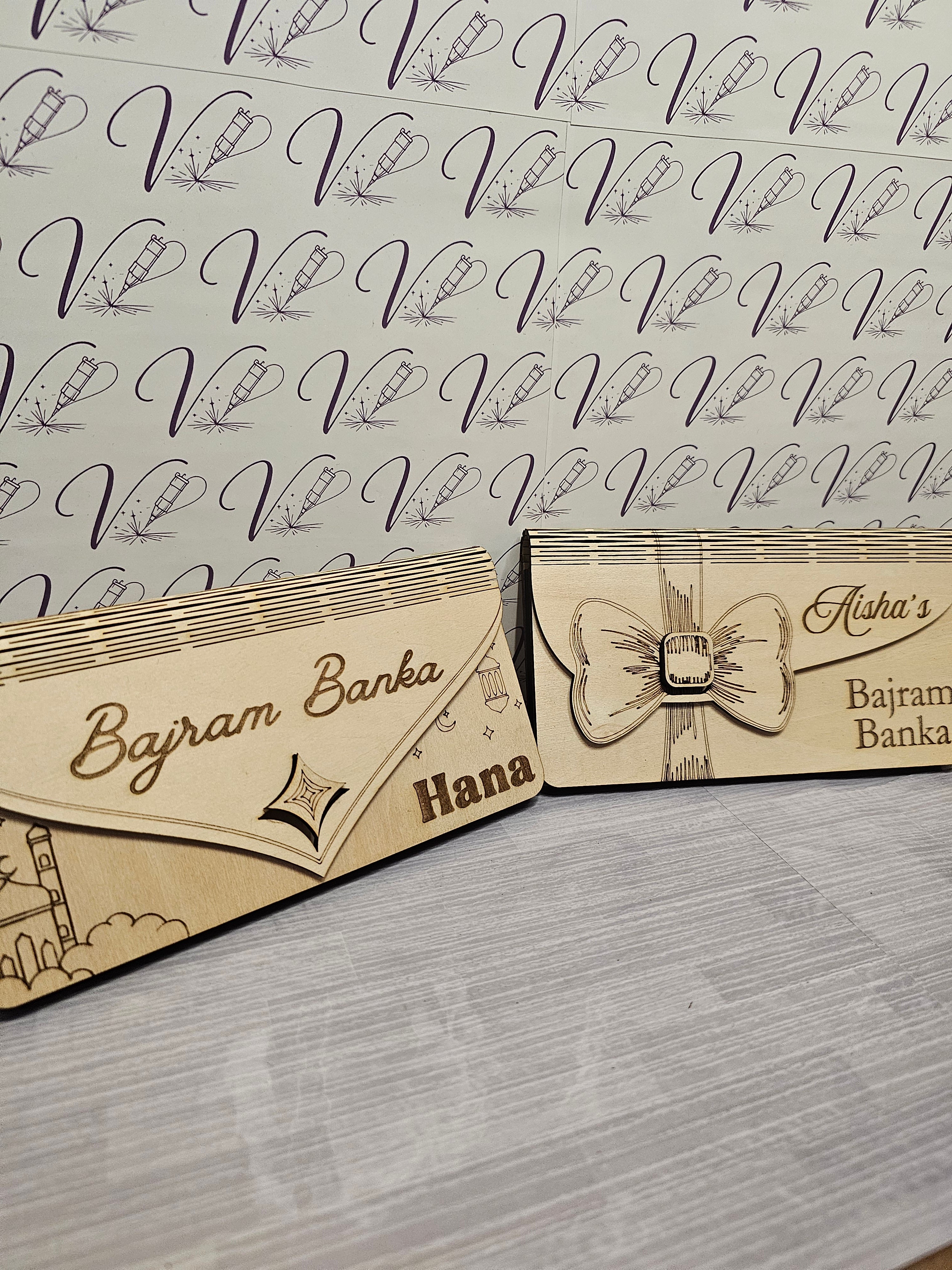 Wooden Bajram Banka Envelope Money Holder