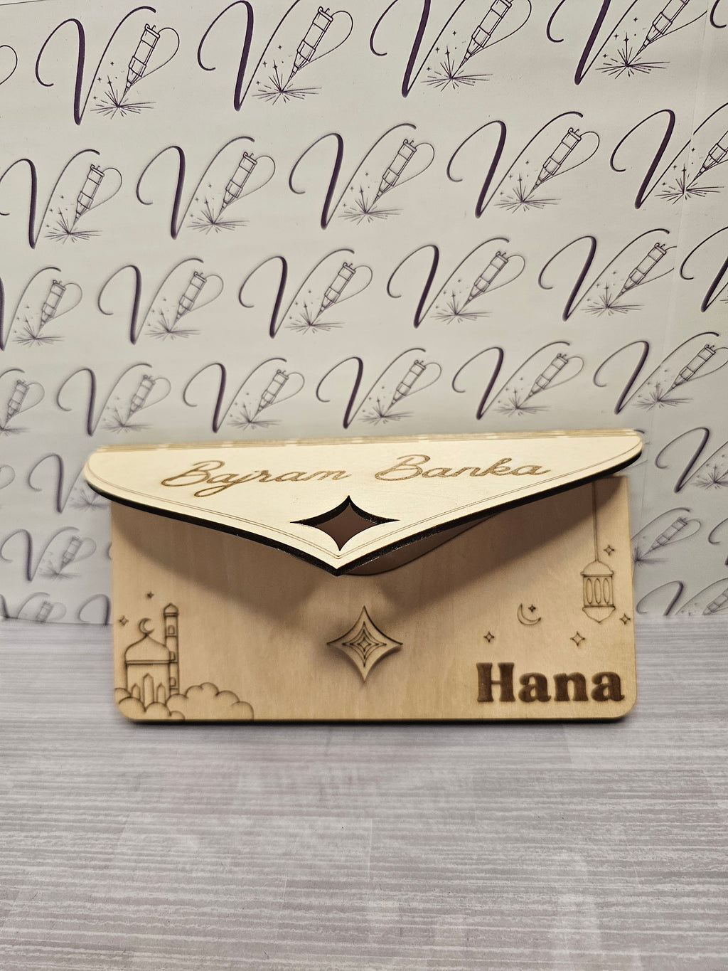 Wooden Bajram Banka Envelope Money Holder