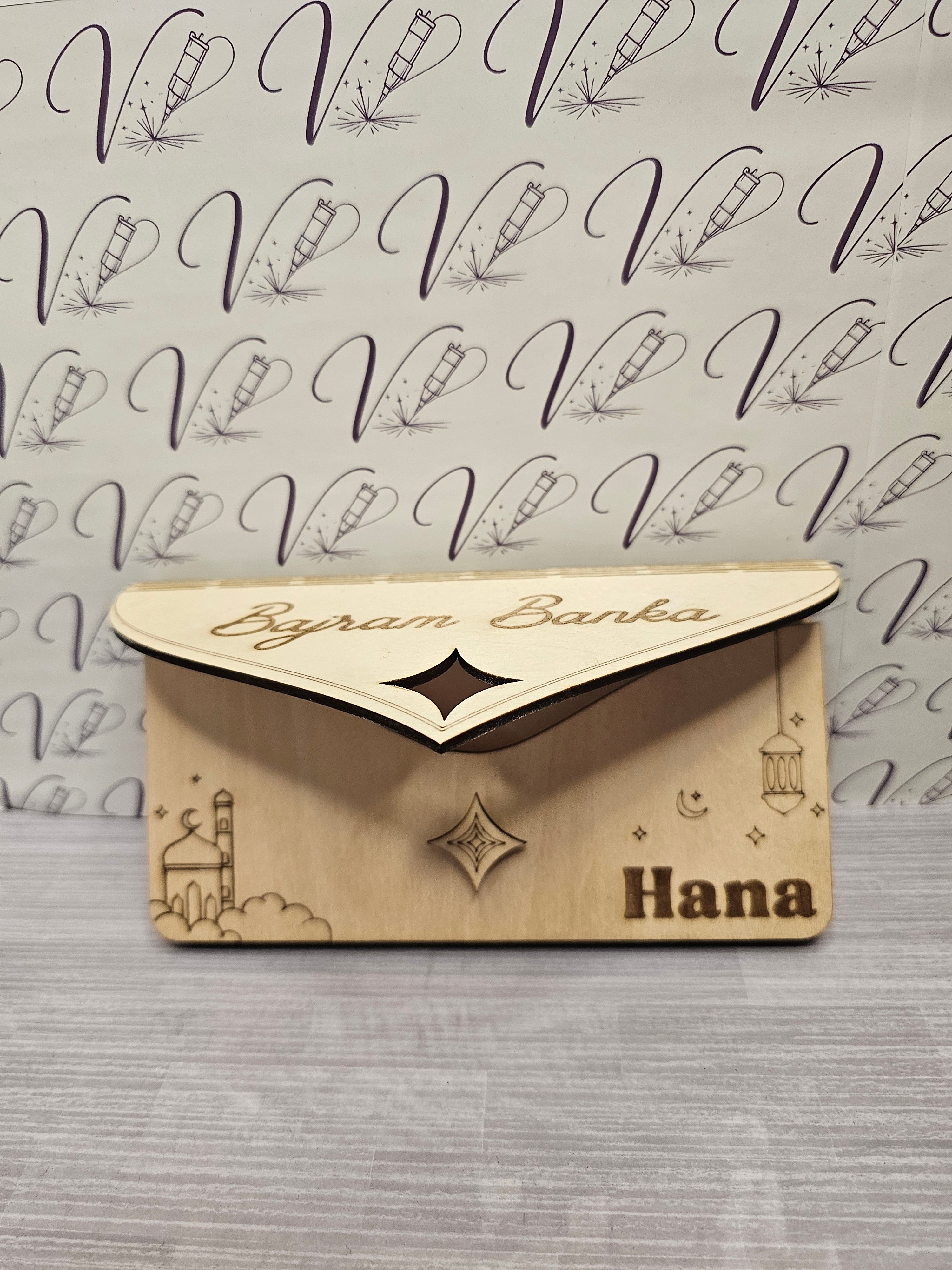 Wooden Bajram Banka Envelope Money Holder