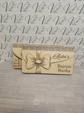 Wooden Bajram Banka Envelope Money Holder