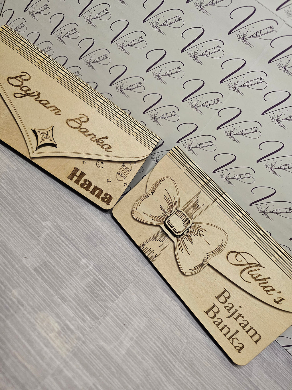 Wooden Bajram Banka Envelope Money Holder