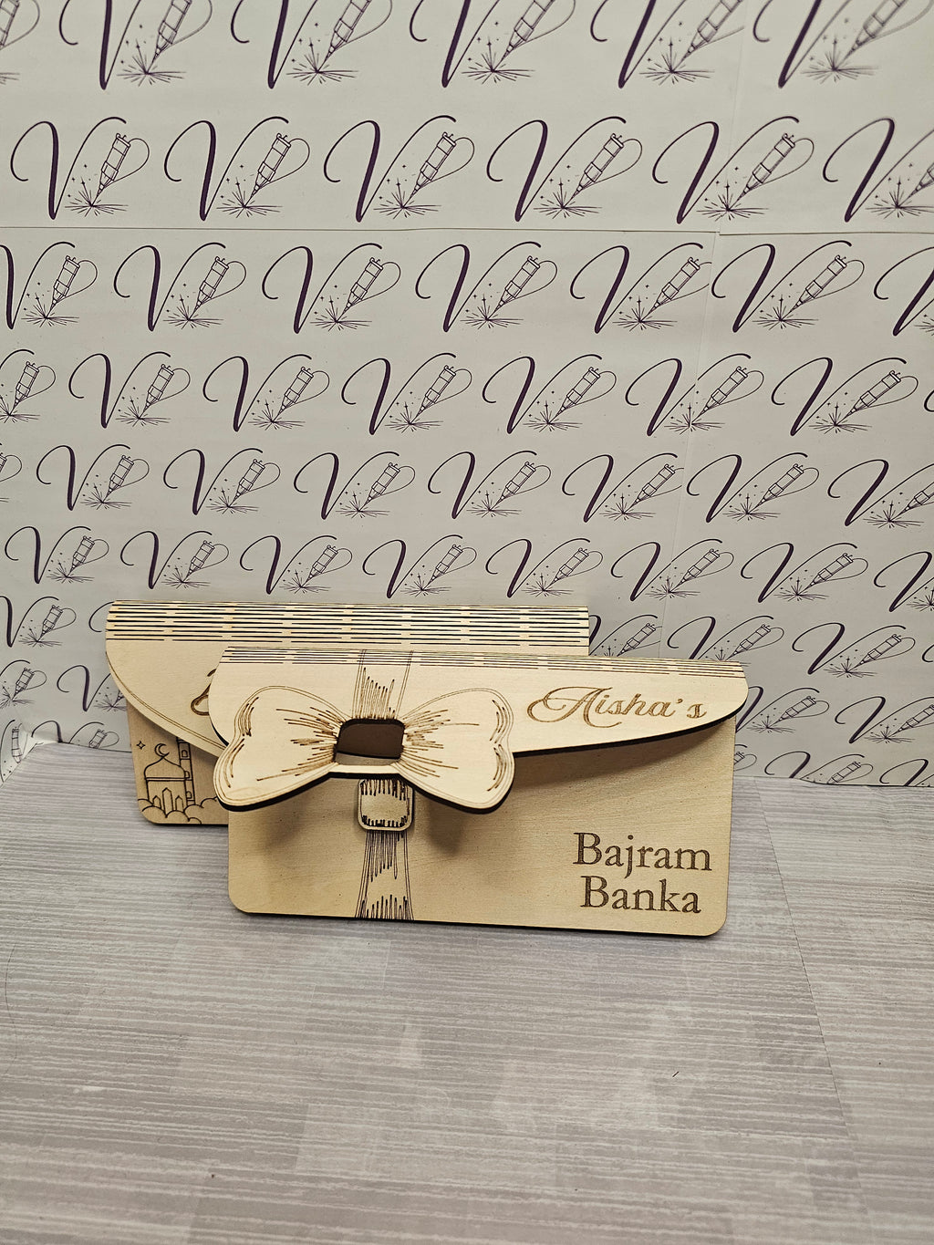 Wooden Bajram Banka Envelope Money Holder