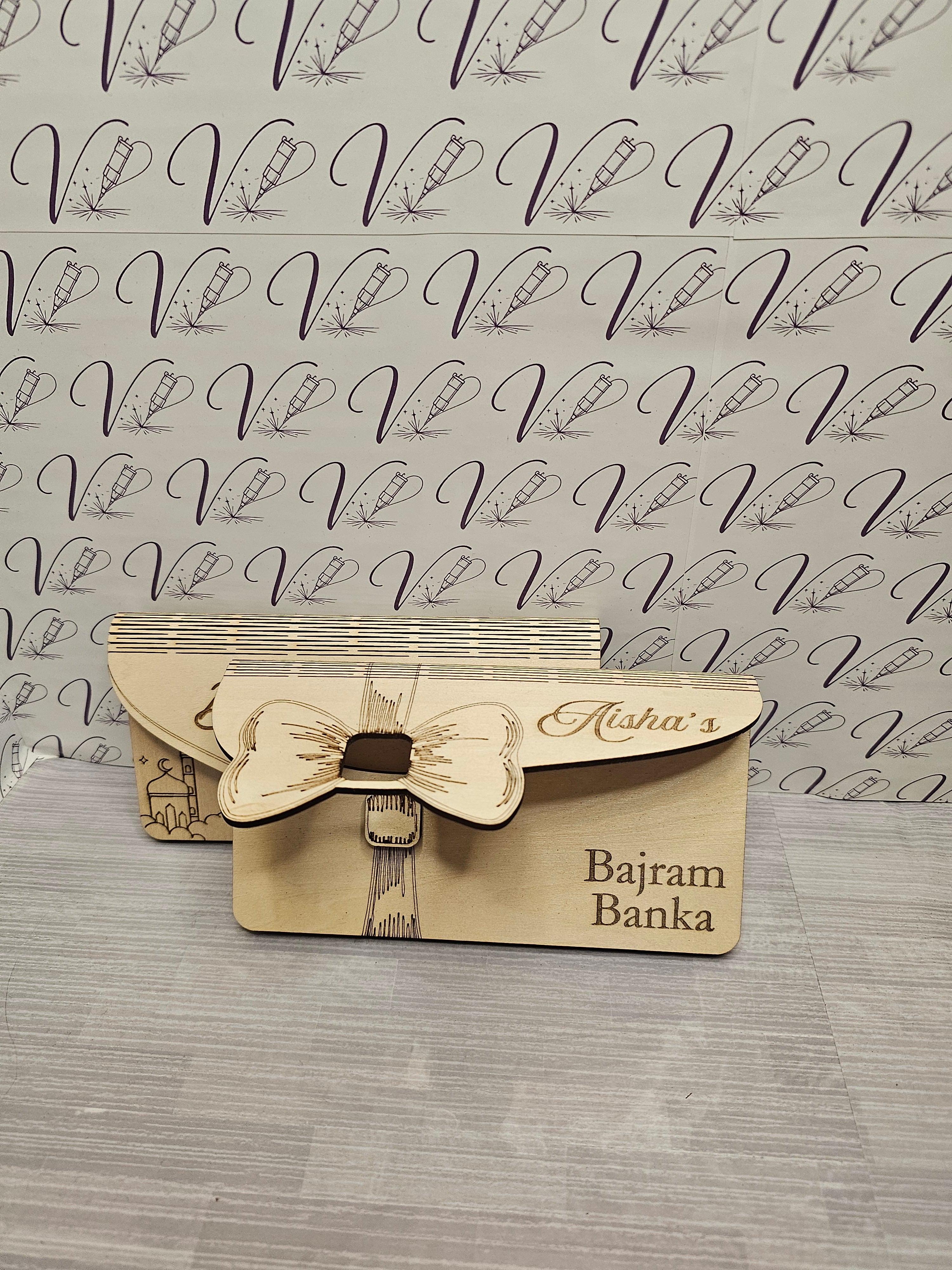 Wooden Bajram Banka Envelope Money Holder