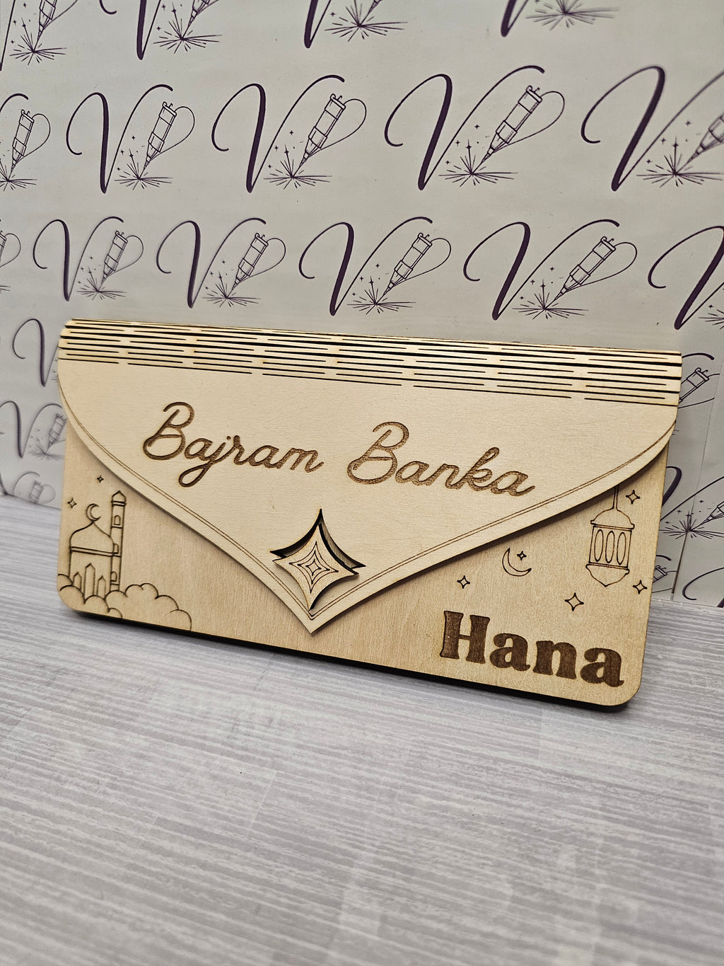 Wooden Bajram Banka Envelope Money Holder