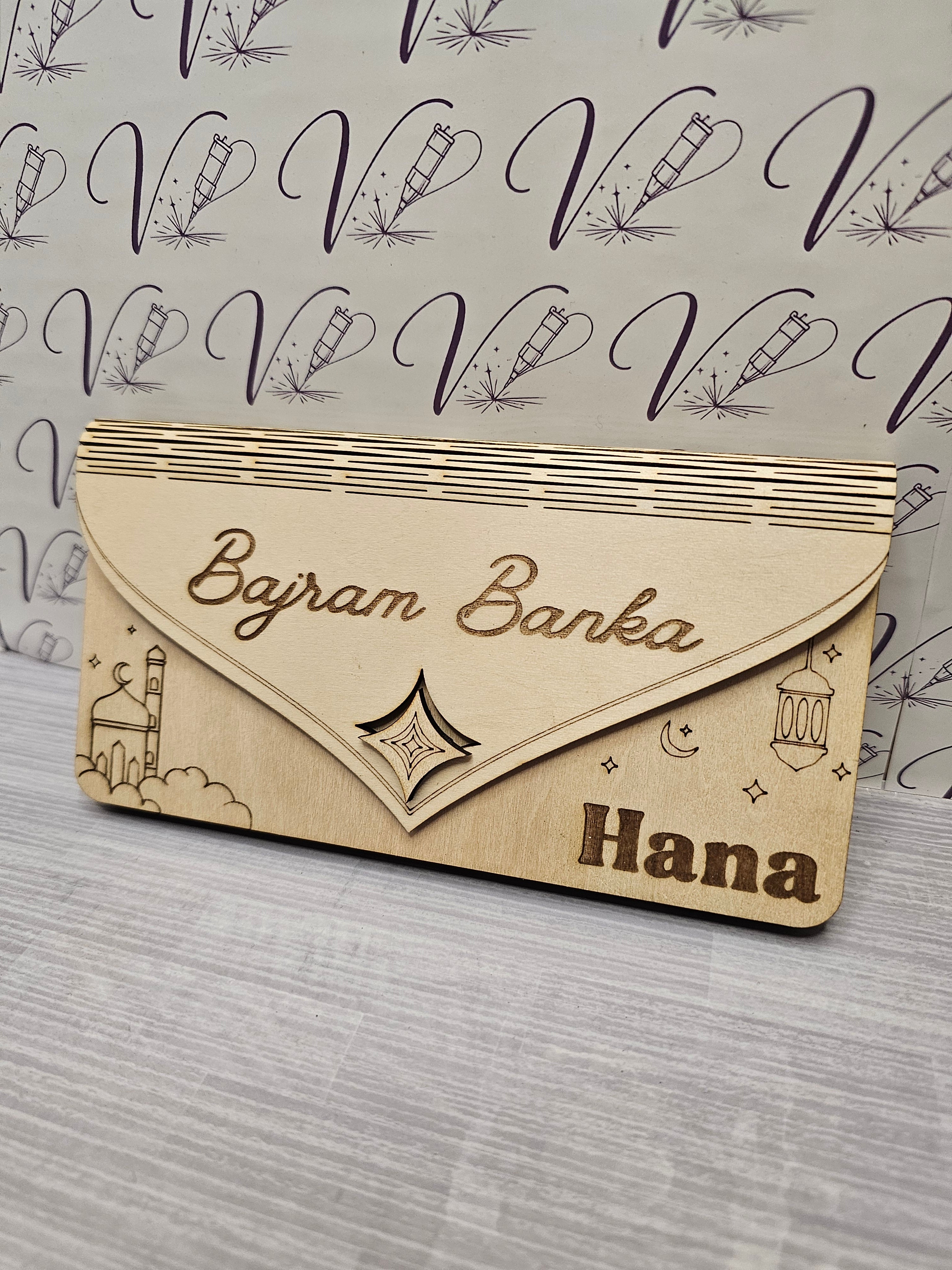 Wooden Bajram Banka Envelope Money Holder